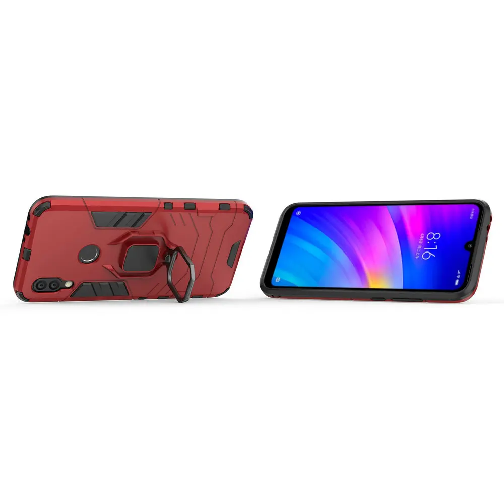 Армированный чехол с 3D кольцом для Xiaomi Redmi 7 Redmi7 Note Pro 16 гб 32 64 автомобильный