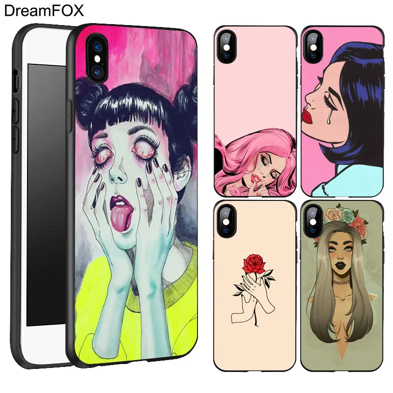 DREAMFOX L129 Художественный Черный Мягкий силиконовый чехол из ТПУ для Apple iPhone 11 Pro XR XS