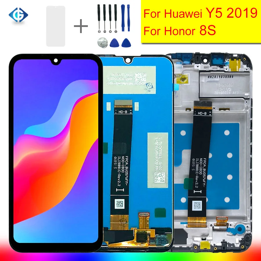 5 71 ''запасной ЖК дисплей для huawei Y5 2019 + рамка дигитайзер сенсорный экран Honor 8S AMN