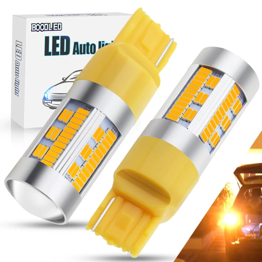 2 шт. T20 7440 LED 105 чипов 4014 SMD белые светодиодные лампы для автомобильных поворотных