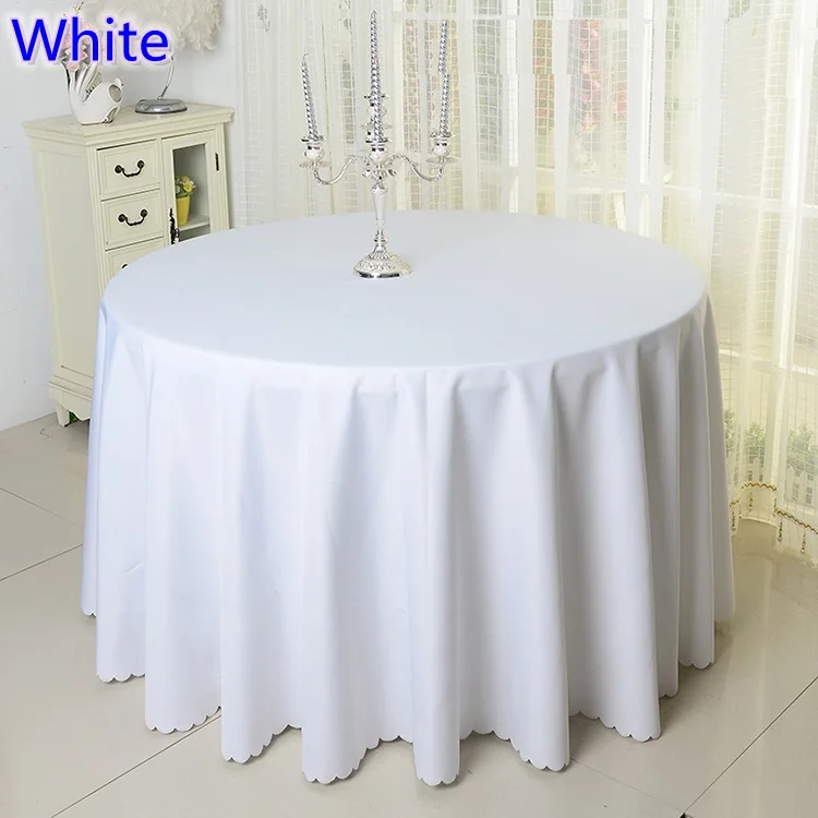 White 23 Цвета, полиэфирная скатерть, круглый стол, украшение, свадебные, вечерние, для отеля - Цвет: White