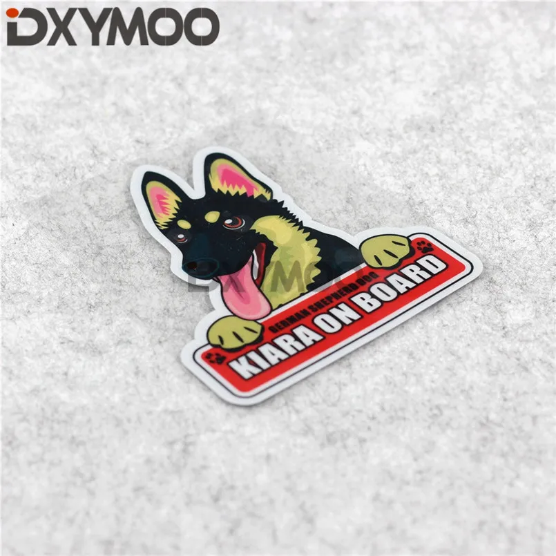 Lovely Pet Car Window Stickers KIARA ON BOARD Warning Dog Guard Inside Styling 12cm*10cm | Автомобили и мотоциклы
