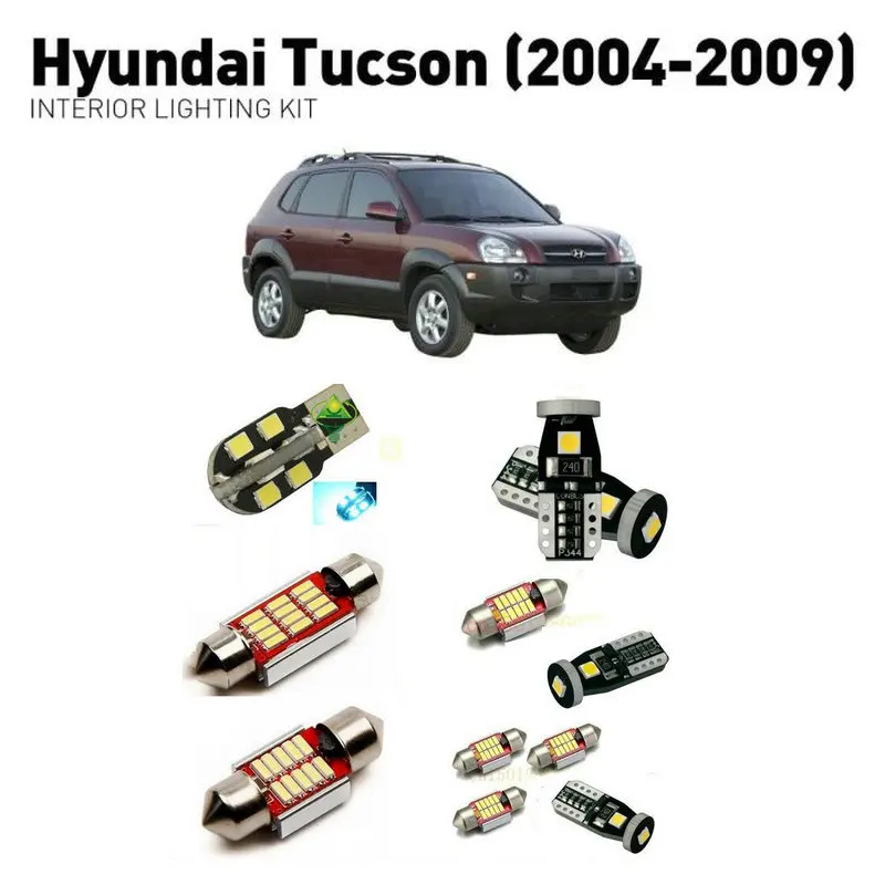 

Led interior lights For Hyundai tucson 2004-2009 9pc Led Lights For Cars lighting kit automotive bulbs Canbus