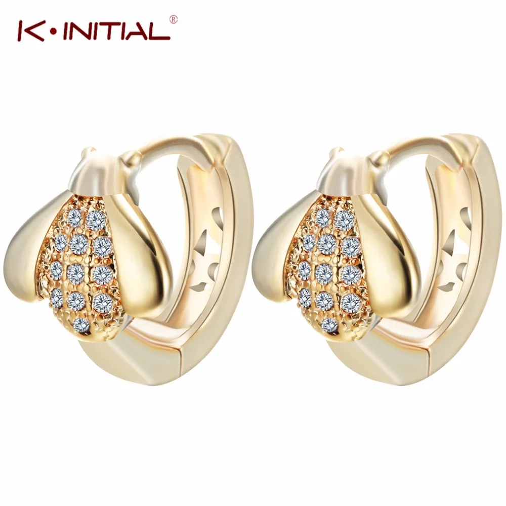 Kinitial 1 пара милая крошечная серьга пчела ювелирные изделия медовые серьги в виде