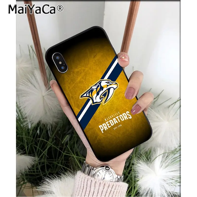 MaiYaCa Nashville Predators ТПУ Мягкие аксессуары для телефонов чехол для телефона для iPhone 5 5Sx 6 7 7plus 8 8Plus X XS MAX XR