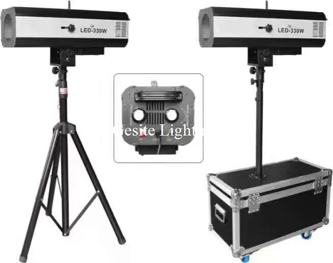 

free shipping 330w LED Follow Spot Light With Power 330 W LED Follow Tracker Free Flight Case For Wedding/Theater Performance