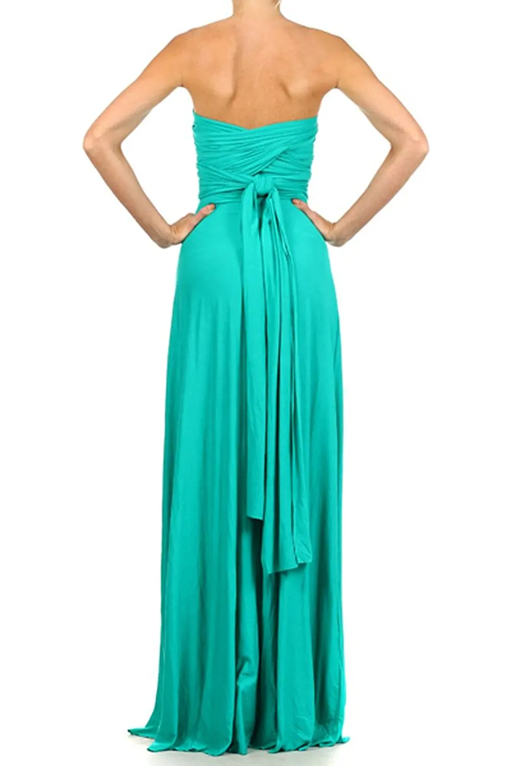 Женщины Твердые Кабриолет Мульти Способ Длинные Открыть Назад Лонг Партия Танцы