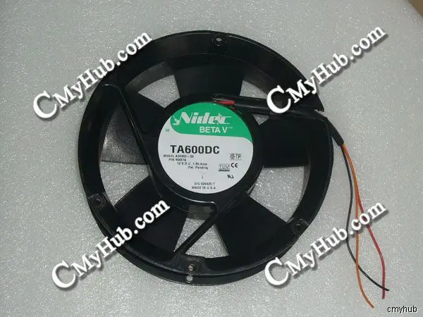 Подлинный для NIDEC BETA TA600DC A34453-33 956516 DC12V 1.85A 3 провода без разъема Вентилятор