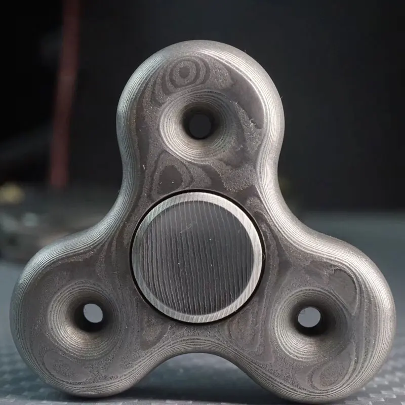 Оригинальный двухлистовой трехлистовой медный гироскоп для пальцев спиральный