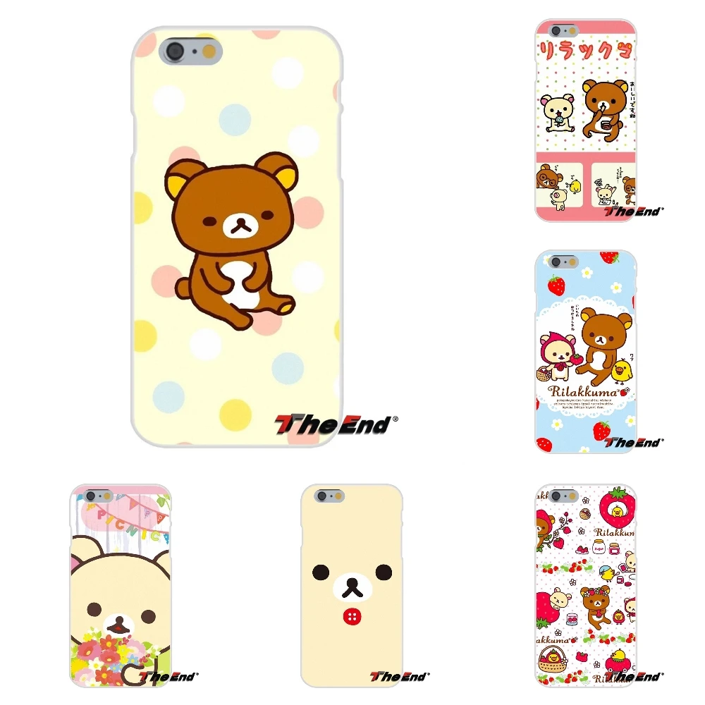 Мягкий силиконовый чехол для iPhone X 4 4S 5 5S 5C SE 6 6S 7 8 Plus Galaxy Grand Core Prime Alpha Kawaii Rilakkuma Cute