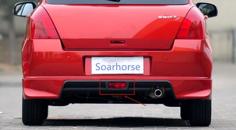 Soarhorse Автомобильный задний бампер противотуманная фара тормозной отражатель светильник для Suzuki Swift