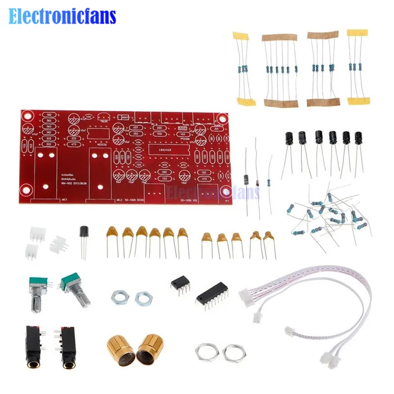 PT2399 Φ Плата усилителя микрофона караоке пластина преусилитель ревербератора