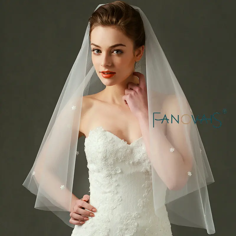 2019 короткие фаты цветы украшения свадебная фата дешевые для свадьбы без расчески