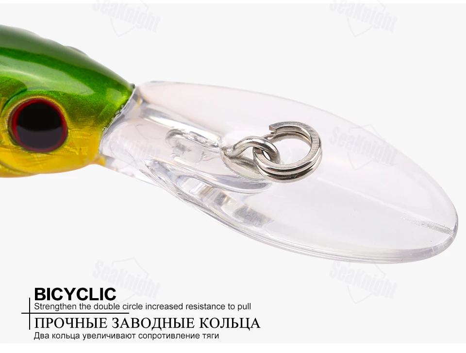 SeaKnight SK031 1 шт. Suspending Minnow 5,9 г 60 мм 1,2 м прижимная приманка с язычком, для мелкой рыбы 3D глаза Розничная приманка озеро, речная Рыбалка