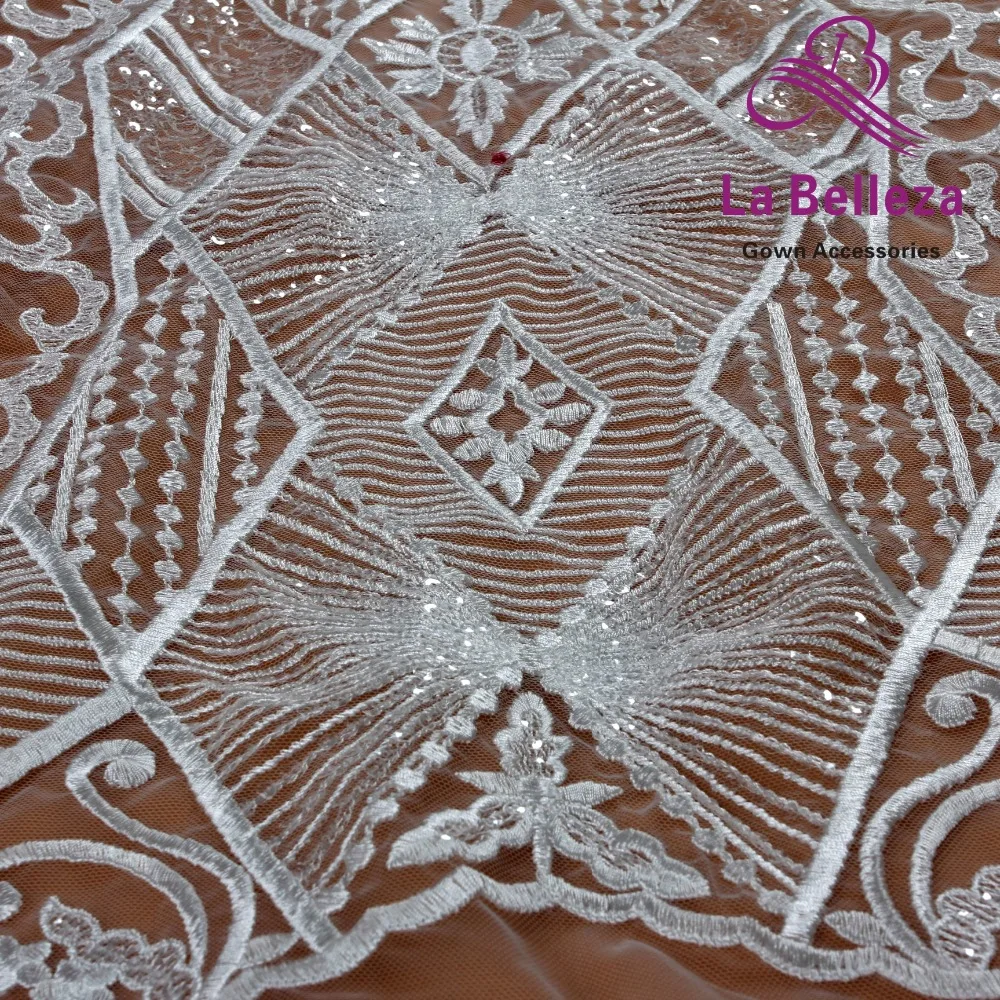 La Belleza 2019 Новый полиэстер с прозрачными блестками на сетке свадебное платье