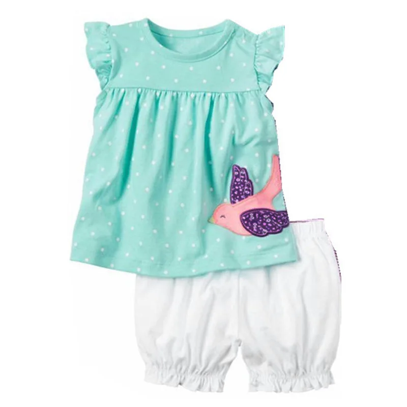 New Dot Baby Girl Pajamas Suit 2-Pieces Sets Children Jumpers Dress Panties Boys Clothes 6 9 12 18 24 Month Babywear | Детская одежда и