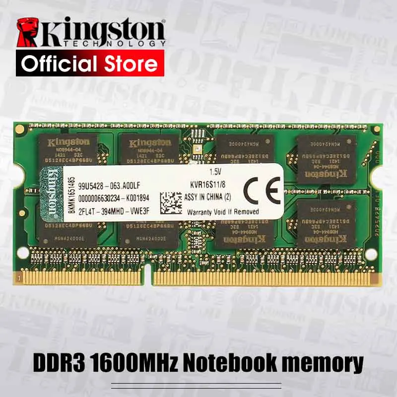 Оригинальная оперативная память Kingston игровая Intel 1600 МГц DDR3 ОЗУ 8 ГБ 4 для ноутбука