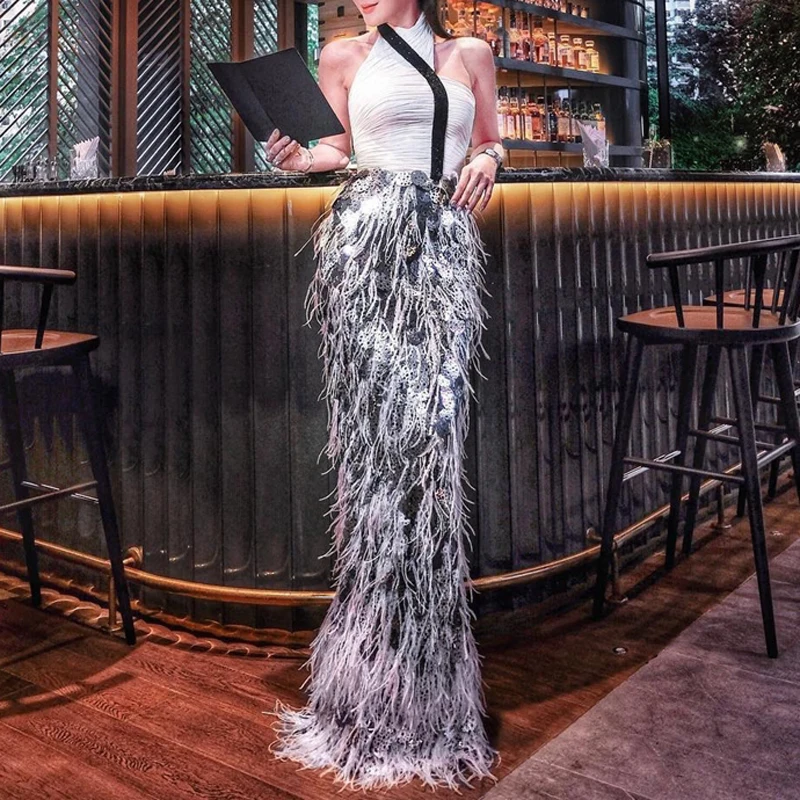 INDRESSME Новое Женское модное пикантное платье Сетчатое длинное без рукавов с