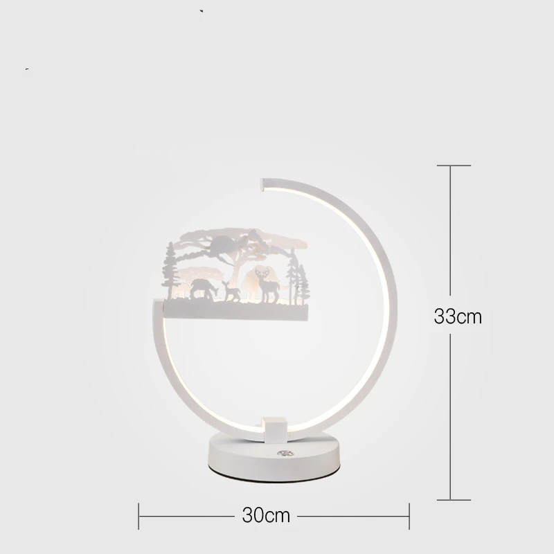 Креативная настольная лампа для кабинета в скандинавском стиле круговой