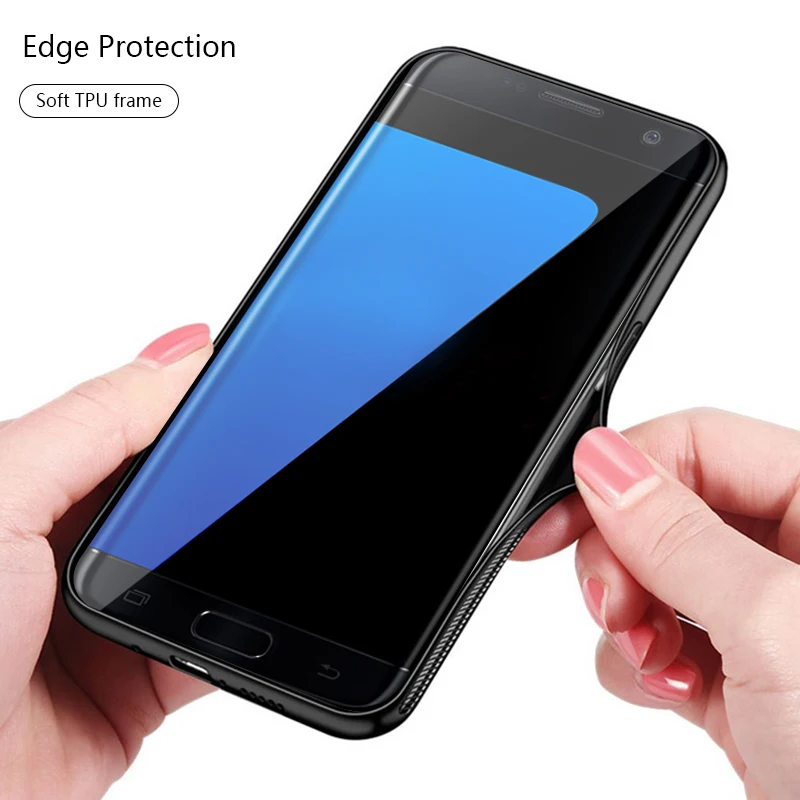 Chyi чехол для samsung galaxy s7 edge s8 9 10 plus стеклянная задняя крышка мягкий силиконовый note8 |
