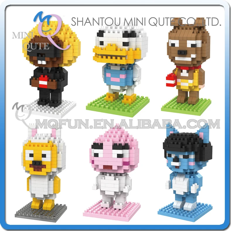 Мини Qute Боб 6 видов стилей 3D Kawaii Корея выражение утка пластиковые diamond