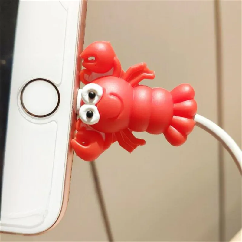 O Телефон USB защитный кабель chompers шнур животное укус зарядное устройство держатель проводов Органайзер силиконовый чехол зарядное устройство - Цвет: O