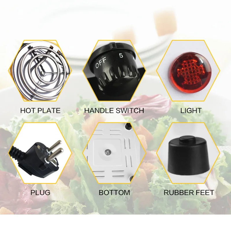 220V 500W ЕС вилка электрическая металлическая плита дома Кухня Плита Кофе нагреватель плита бытовой Пособия по кулинарии Приспособления