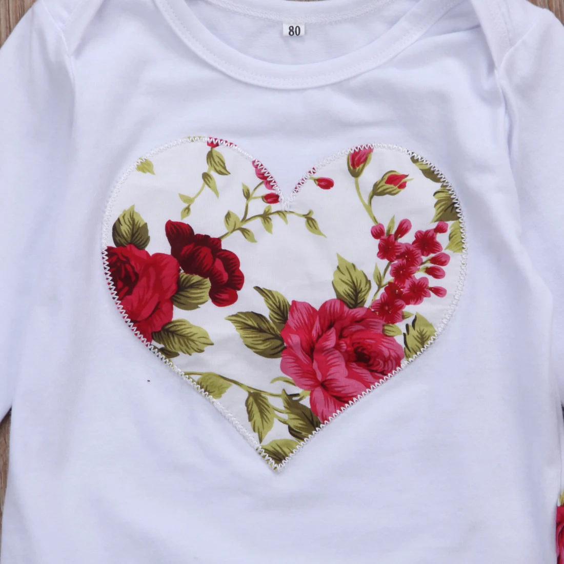 3 шт. Детский комбинезон с длинным рукавом и розами | Мать ребенок