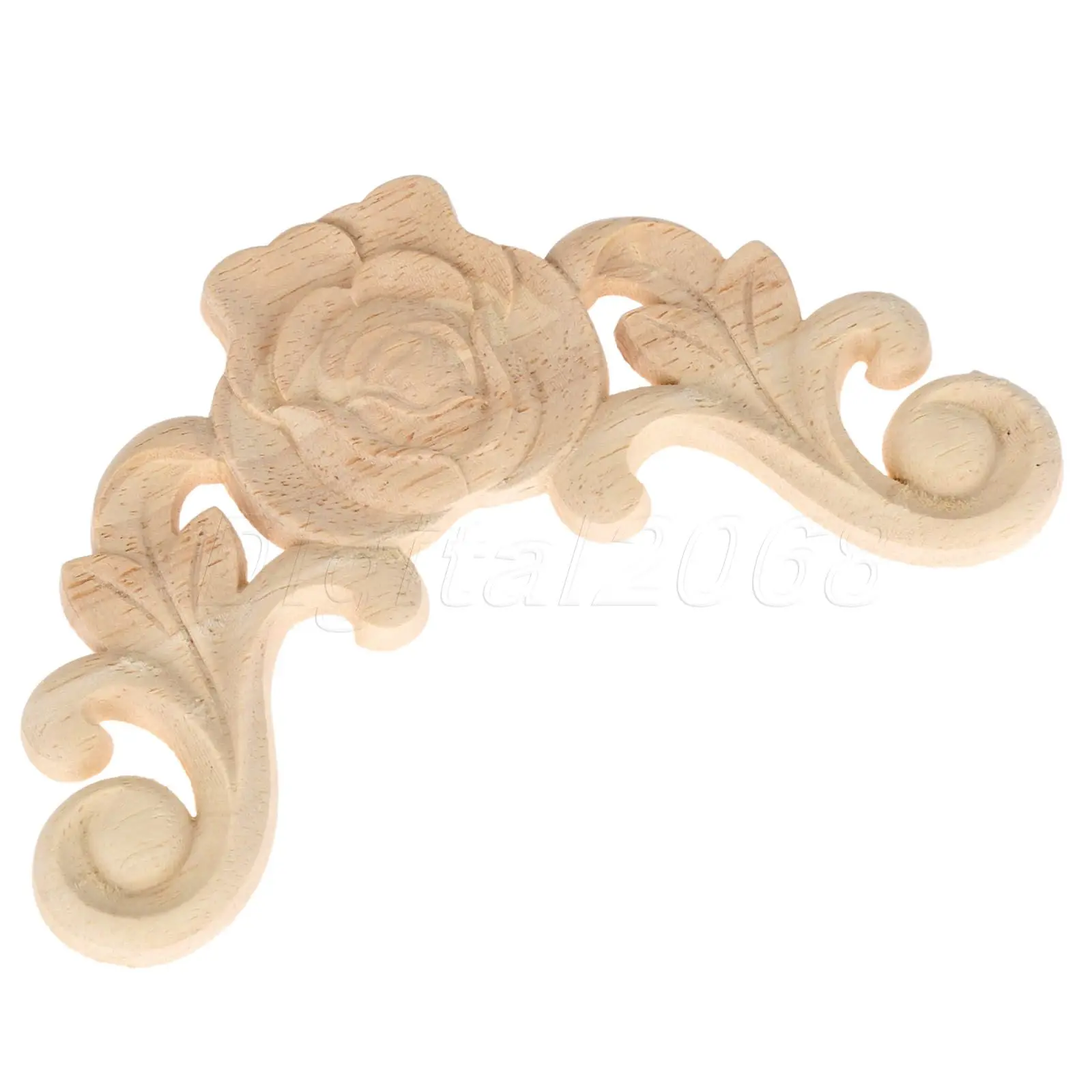 Европейская деревянная резная угловая аппликация Неокрашенная рамка дверная