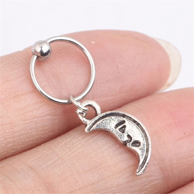 Модные медицинские серьги-гвоздики в новом стиле перегородка луна Пирсинг губ