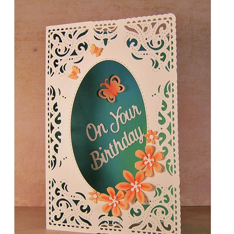 Ретро цветочные кружева углы формы края металла резки трафарет для скрапбукинга