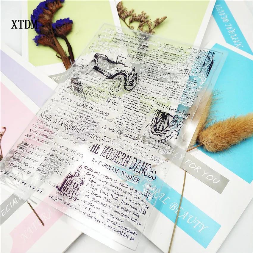 Горячая продажа газета прозрачные штампы/силиконовые уплотнения Ролик Штамп для