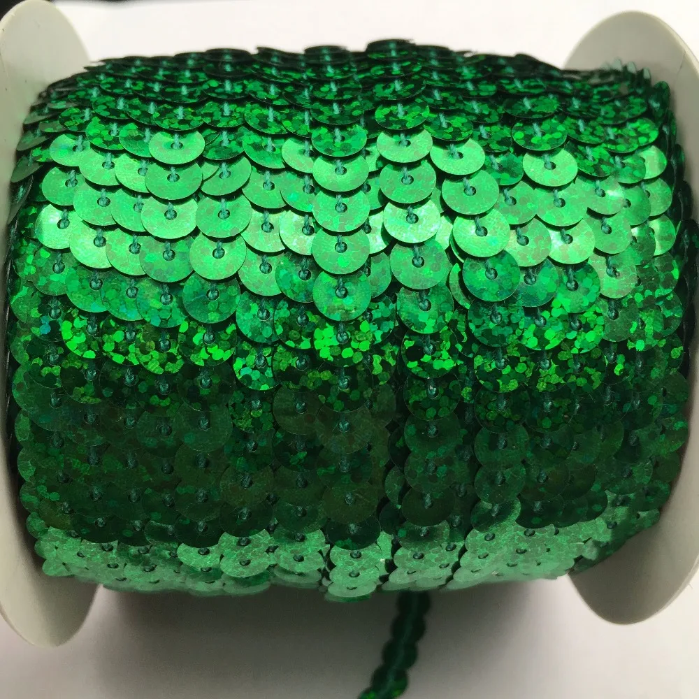 1 Roll/Lot (100 Yards/Roll) 6mm Loose Diameter Round Flat Laser Sequins Paillettes Sewing On Trims For Crafts Cloth Accessory | Дом и сад