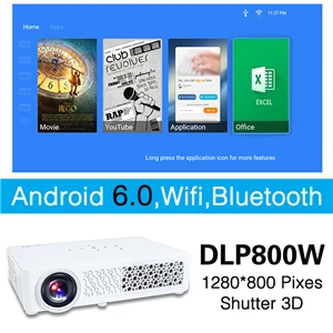 Poner Saund DLP мини-проектор портативный проектор Android затвор 3D wifi Bluetooth ручной домашний кинотеатр 1080p Proyector Dlp 800 Вт