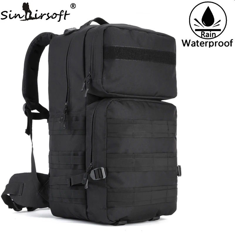 55L Hiking Camping Travel Tactical Backpack Molle Outdoor Tactical Bags Waterproof Shoulder Sports Backpack Camp