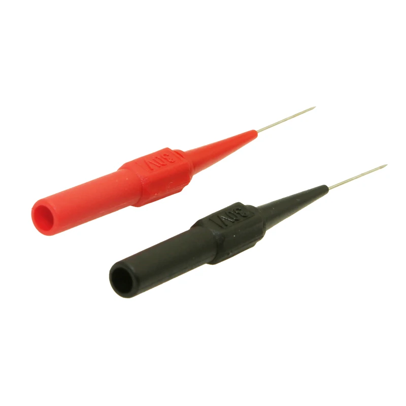 2pcs 4mm Jack Copper Test Lead Probe Stainless Steel Needle Multimeter Tools Black/Red For Banana Plug | Инструменты