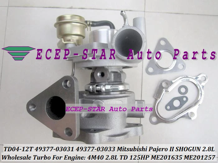 Турбокомпрессор TD04 49377-03031 49377-03033 ME201635 ME201257 для Mitsubishi Pajero II Shogun 4M40 2.8L масляный