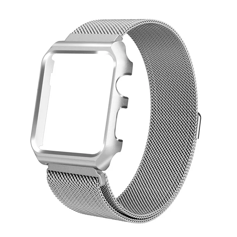 Для Apple Watch Series 4 браслет из нержавеющей стали наручный ремешок 44/40 мм milan loop ремень