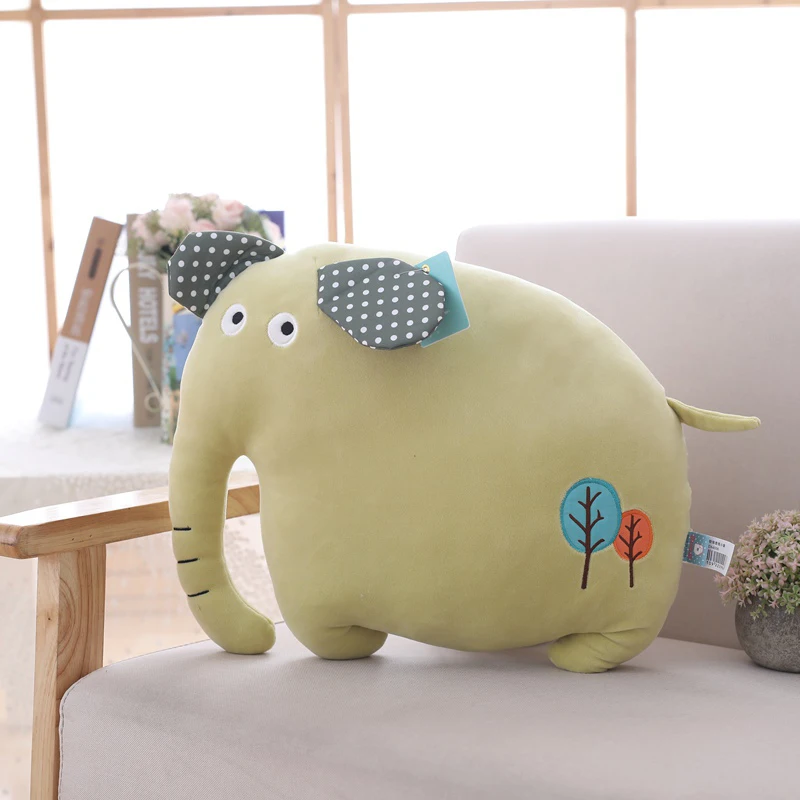 Милая плюшевая подушка с рисунком слона игрушка мягкий диван Подушка для спины