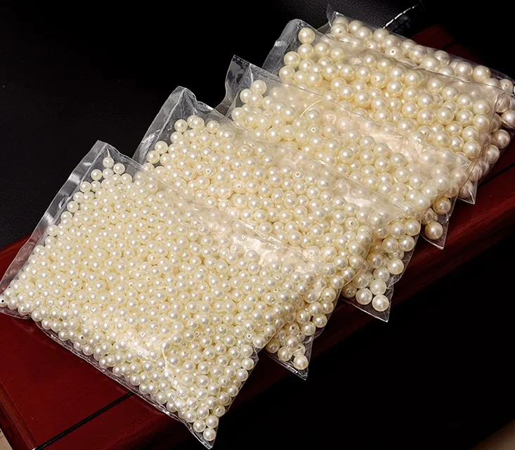 Акриловые бусины с отверстиями, 4-16 мм, 250 г/упаковка