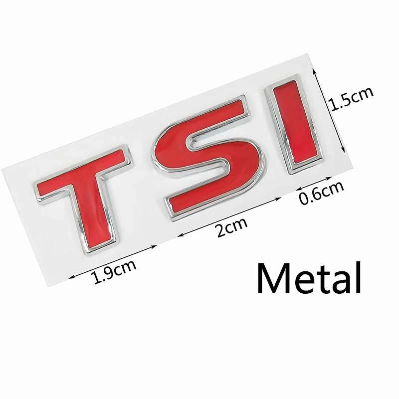 Металлический Красный значок эмблема TSI для бокового крыла автомобиля заднего
