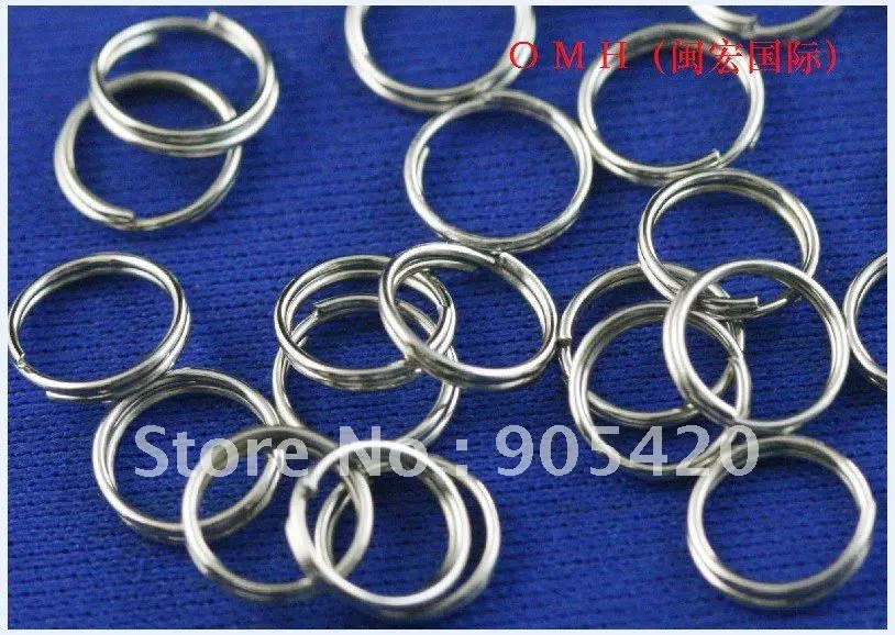 

OMH wholesale 6mm 880pcs Jewelry accessories Finding DIY circle Nickel plating Plated Open Metal split Rings DY47