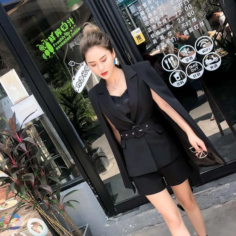 YNZZU Chic, однотонный осенний женский плащ костюм, Элегантный Тонкий Двухсекционный плащ, Женский Длинный блейзер в стиле Хол, куртки YO858