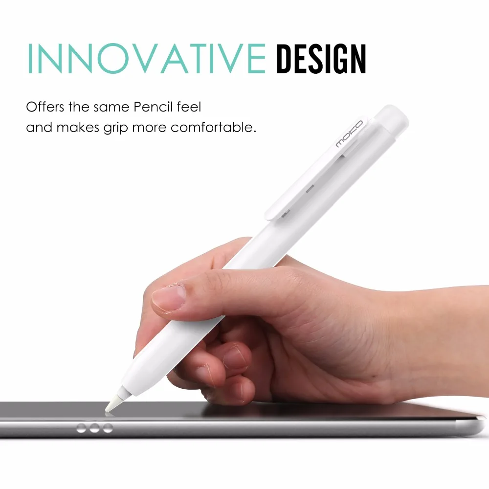 Защитный чехол Moko для Apple Pencil, чехол-держатель со встроенным зажимом, выдвижная защита наконечника, пружинная кнопка, фиксирующая крышка