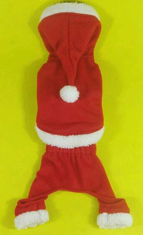 Модный костюм Санта-Клауса для собак и кошек рождественское пальто щенков теплые