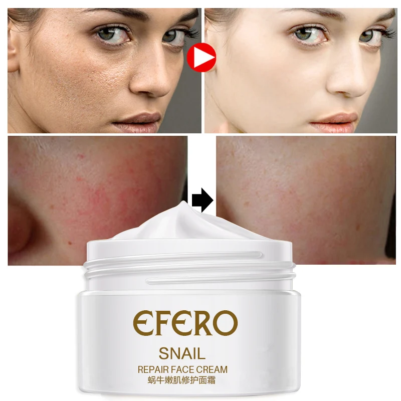 Efero, улиточный крем, увлажняющий крем для лица, для восстановления улитки, Антивозрастная эссенция, отбеливающий крем для лица, крем от морщин, укрепляющий уход за кожей