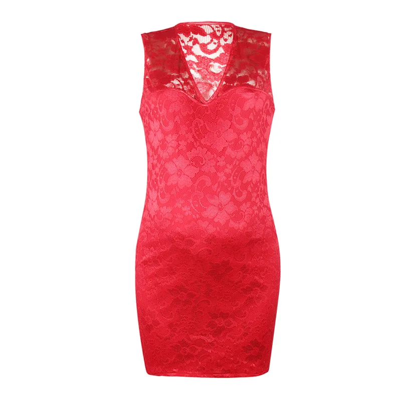 Платье для беременных кружевное без рукавов с треугольным вырезом|Платья| |