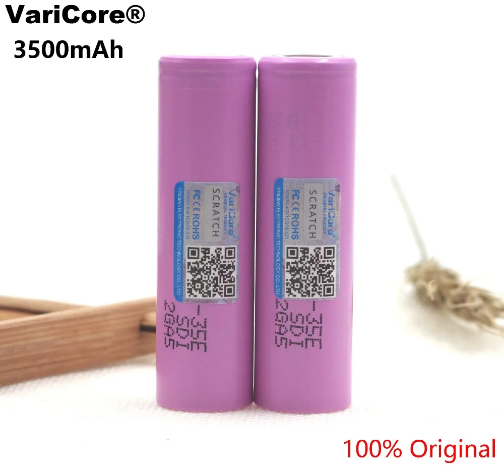 4 шт. .. Varicore 35E оригинальная мощность 18650 литиевая батарея 3500 mAh 3 7 V 25A Высокая INR18650
