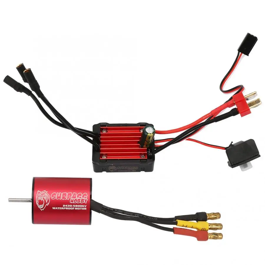 5800KV 25A 3200KV 4500KV 5800KV 25A/35A RC автомобиль бесщеточный+ Бесщеточный Регулятор Скорости набор ESC водонепроницаемый для 1/18 1/16 скалолазания - Цвет: 5800KV 25A