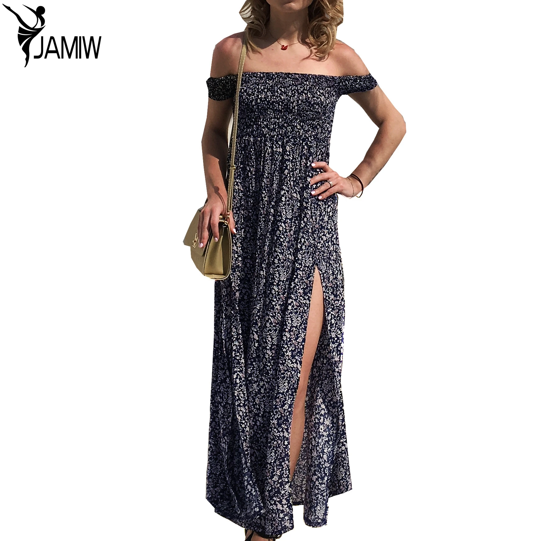 Sexy бретелек пляж летнее платье сарафаны Винтаж чешские Макси роковой Boho